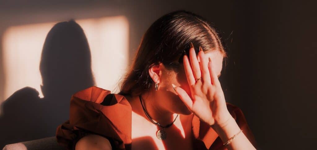 person overwhelmed life stress”